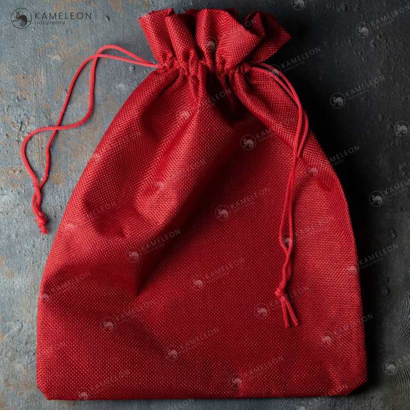 WOREK JUTOWY Z JUTY CZERWONY ozdobny MOCNY 26x35