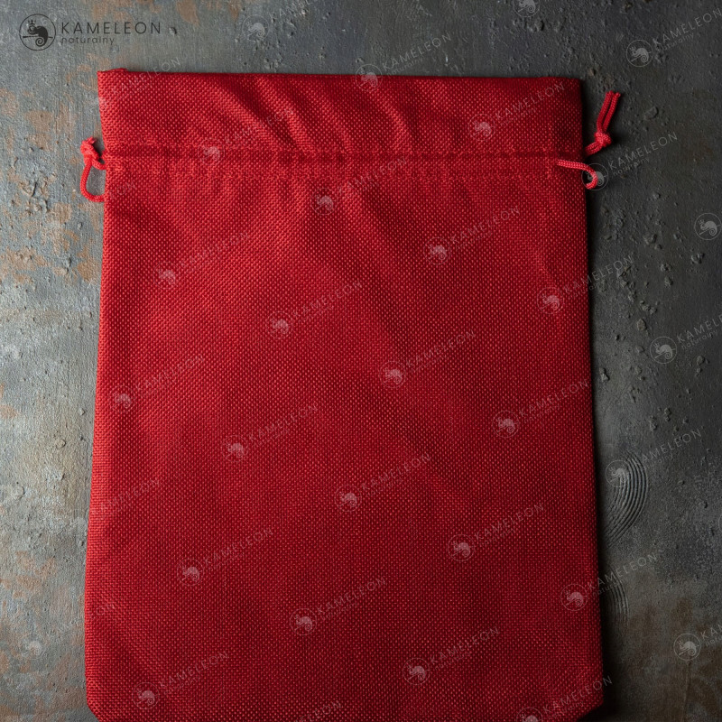 WOREK JUTOWY Z JUTY CZERWONY ozdobny MOCNY 26x35