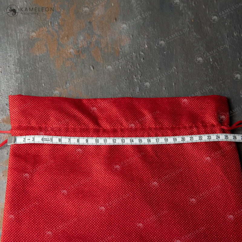 WOREK JUTOWY Z JUTY CZERWONY ozdobny MOCNY 26x35