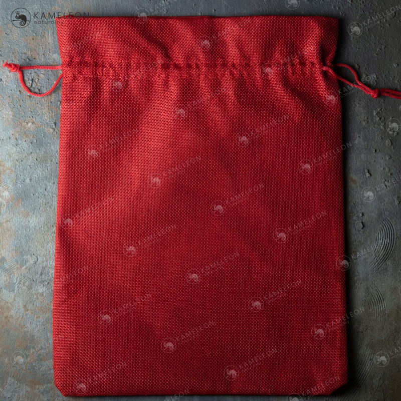 WOREK JUTOWY Z JUTY CZERWONY ozdobny MOCNY 26x35
