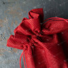 WOREK JUTOWY Z JUTY CZERWONY ozdobny MOCNY 26x35