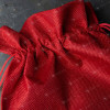 WOREK JUTOWY Z JUTY CZERWONY ozdobny MOCNY 26x35
