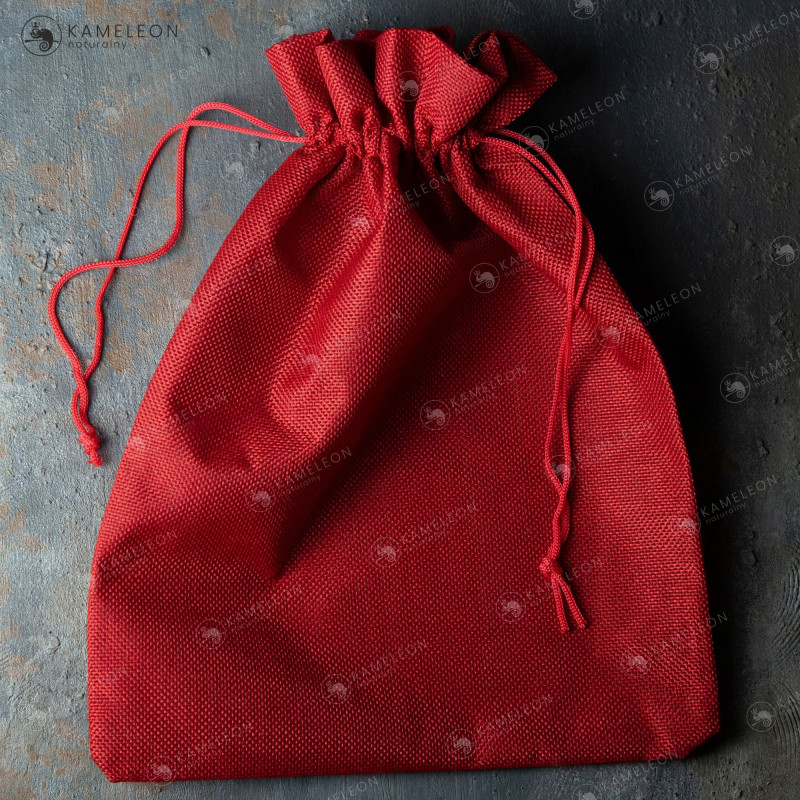 WOREK JUTOWY Z JUTY CZERWONY ozdobny MOCNY 26x35