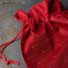 WOREK JUTOWY Z JUTY CZERWONY ozdobny MOCNY 26x35