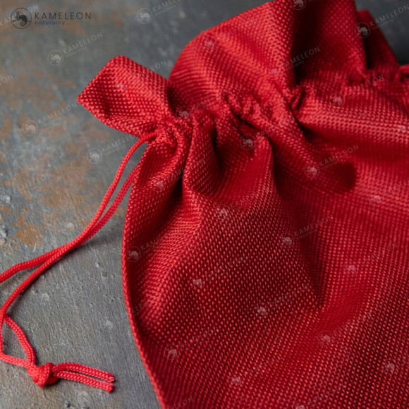 WOREK JUTOWY Z JUTY CZERWONY ozdobny MOCNY 26x35