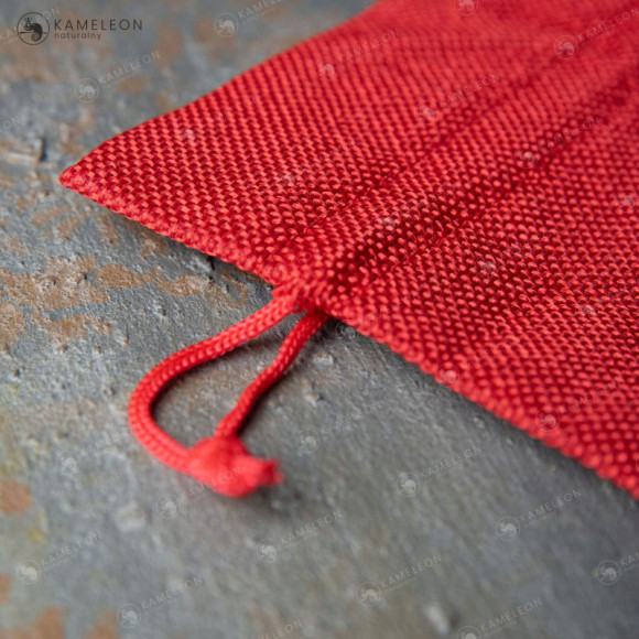 WOREK JUTOWY Z JUTY CZERWONY ozdobny MOCNY 26x35