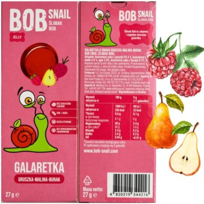BOB SNAIL JELLY GRUSZKA MALINA 27g