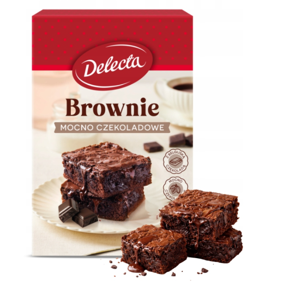 Delecta CIASTO BROWNIE MOCNO CZEKOLADOWE 0,55kg 550g