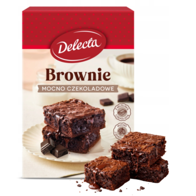 Delecta CIASTO BROWNIE MOCNO CZEKOLADOWE 0,55kg 550g
