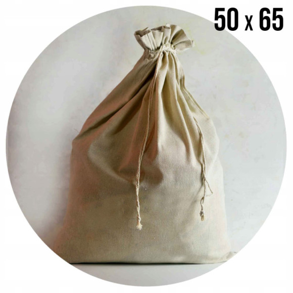 WOREK BAWEŁNIANY A LA LNIANY duży 50x65 eko DUŻY POJEMNY naturalny WOREK BAWEŁNIANY A LA LNIANY duży 50x65 eko DUŻY POJEMNY naturalny