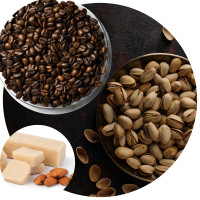 KAWA SMAKOWA aromatyzowana ziarnista ziarno PISTACJA & MARCEPAN 500G 0,5KG