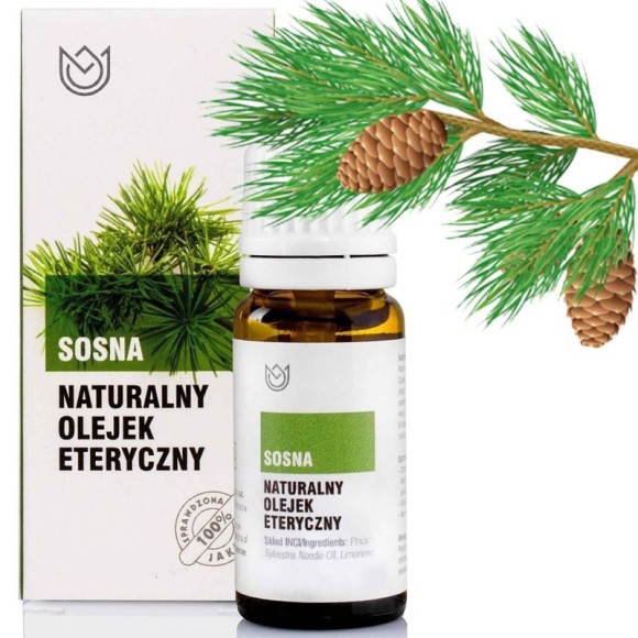 Naturalny OLEJEK ETERYCZNY SOSNA Sosnowy 10ml kaszel katar