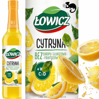 SYROP owocowy CYTRONOWY z witaminą C + D 400ml CYTRYNA ŁOWICZ