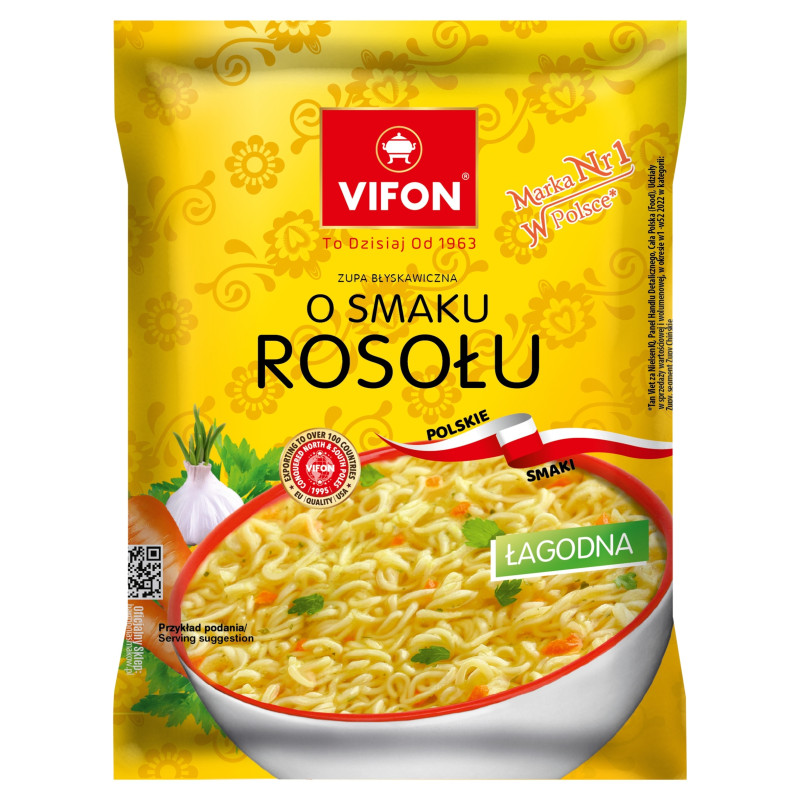 VIFON ZUPA BŁYSKAWICZNA zupka chińska o SMAKU ROSOŁU