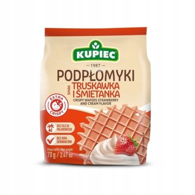 Kupiec PODPŁOMYKI o smaku TRUSKAWKA I ŚMIETANKA 70g