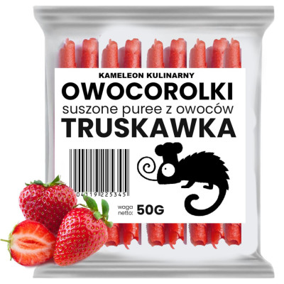 ROLLSY OWOCOWE OWOCOROLKI TRUSKAWKOWA Truskawka 50g KAMELEON KULINARNY