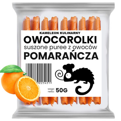 ROLLSY OWOCOWE OWOCOROLKI MANGO zdrowa przekąska 50G KAMELEON KULINARNY