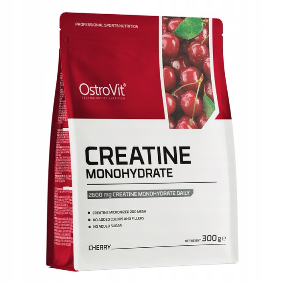 OstroVit MONOHYDRAT KREATYNY KREATYNA 300g 0,3KG - smak WIŚNIOWY OstroVit MONOHYDRAT KREATYNY KREATYNA 300g 0,3KG - smak WIŚNIOWY