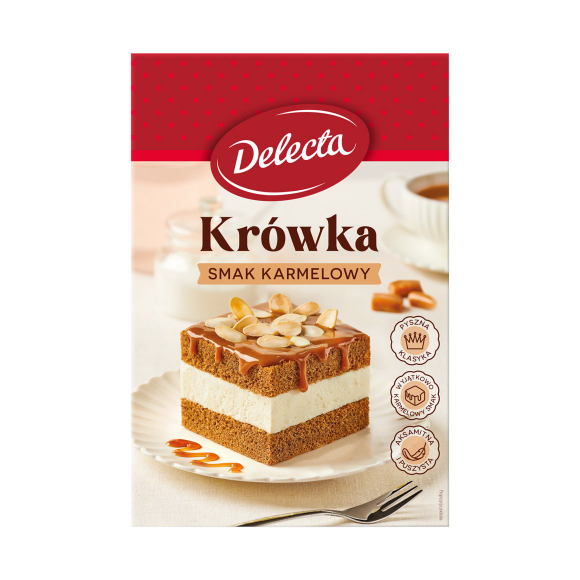 Delecta CIASTO KRÓWKA smak KARMELOWY 530g mieszanka do