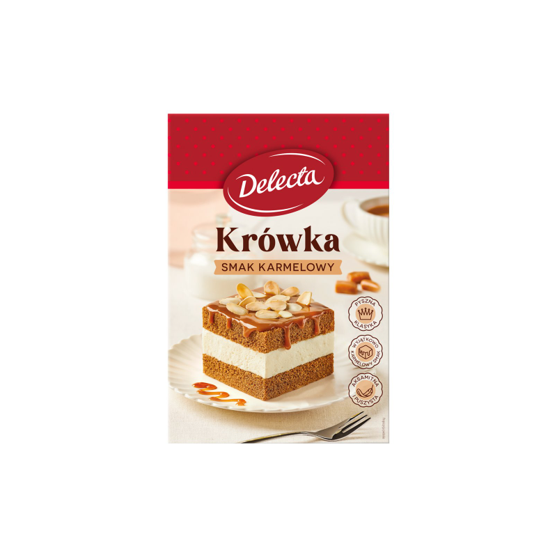 Delecta CIASTO KRÓWKA smak KARMELOWY 530g mieszanka do