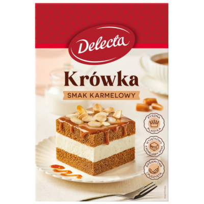 Delecta CIASTO KRÓWKA smak KARMELOWY 530g mieszanka do