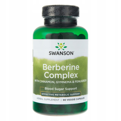 Swanson BERBERINE COMPLEX BERBERYNA 90kaps wsparcie CUKIER CUKRZYCA WĄTROBA