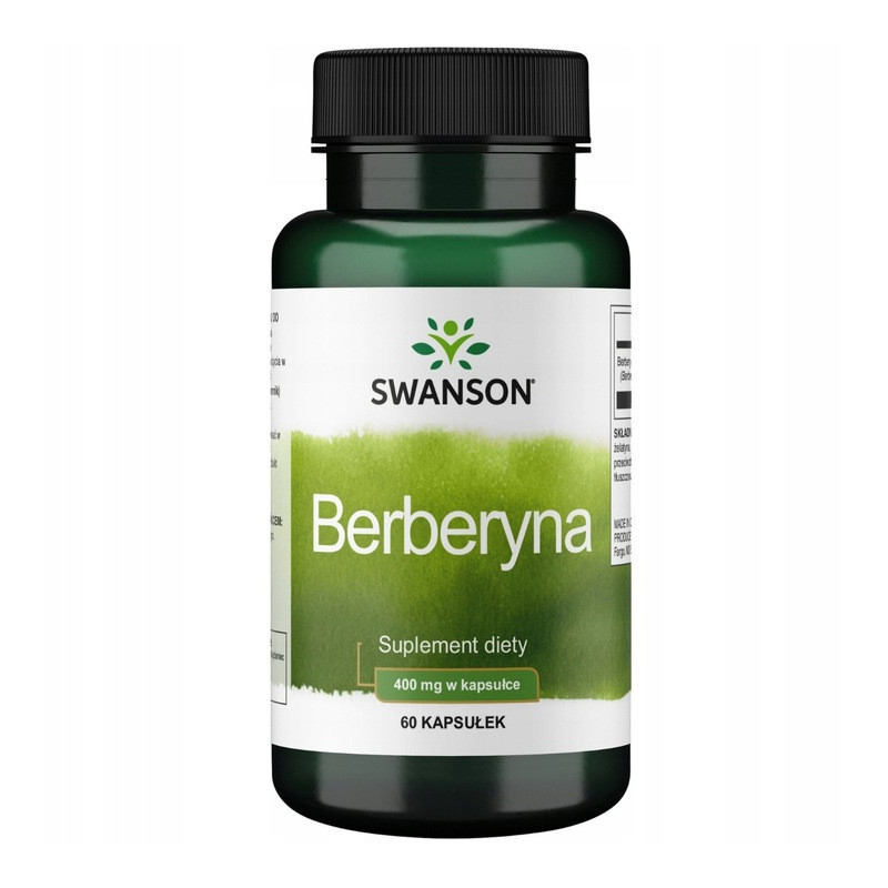 Swanson BERBERYNA 400MG 60kaps wsparcie CUKRZYCA ODCHUDZANIE SERCE SKÓRA