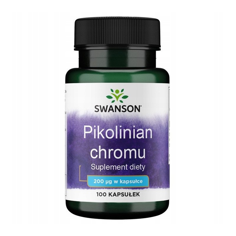 Swanson CHROM PIKOLINIAN 200ug 100kps pomoc: ODCHUDZANIE CHOLESTEROL CUKIER