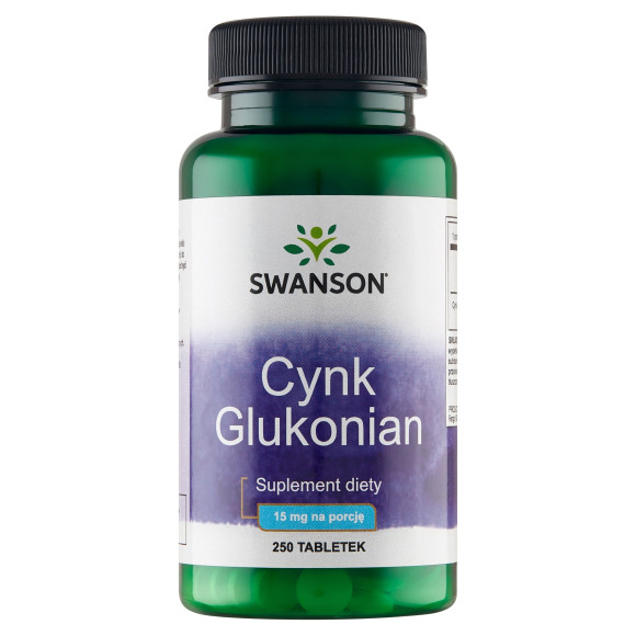 Swanson CYNK GLUKONIAN 30mg 250 tabletek wsparcie ODPORNOŚĆ PRZECIWZAPALNIE Swanson CYNK GLUKONIAN 30mg 250 tabletek wsparcie ODPORNOŚĆ PRZECIWZAPALNIE