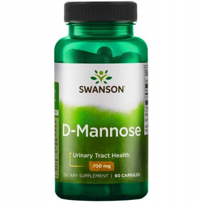 Swanson D-MANNOZA 700mg 60kps ZDROWIE UKŁADU MOCZOWEGO zdrowe DROGI MOCZOWE