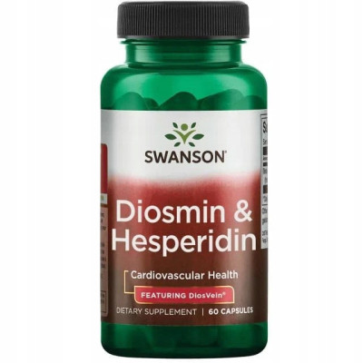 Swanson DIOSMINA 500mg HESPERYDYNA 100mg 60kaps wsparcie ŻYLAKI KRĄŻENIE