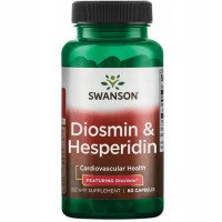 Swanson DIOSMINA 500mg HESPERYDYNA 100mg 60kaps wsparcie ŻYLAKI KRĄŻENIE