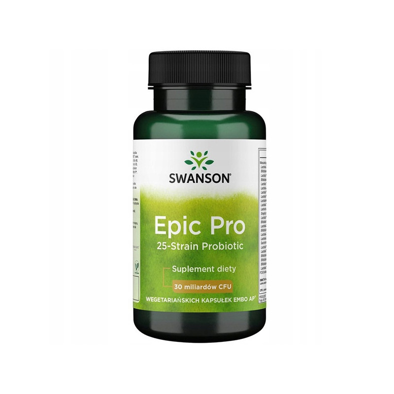 Swanson EPIC PRO aż 25 SZCZEPÓW PROBIOTYCZNYCH !!! 30 miliardów CFU 30 kaps