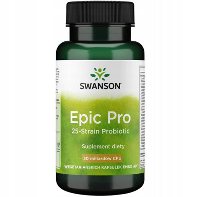 Swanson EPIC PRO aż 25 SZCZEPÓW PROBIOTYCZNYCH !!! 30 miliardów CFU 30 kaps