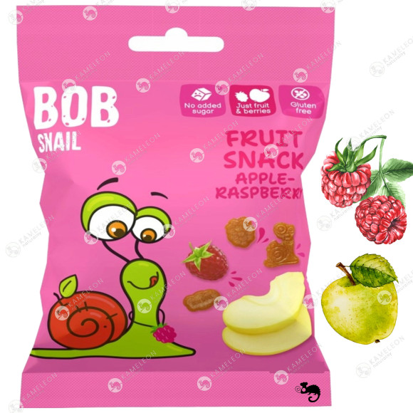 ŚLIMAK BOB SNAIL owocowe ŻELKI JABŁKO MALINA bez cukru 40g