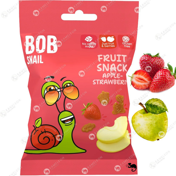 ŚLIMAK BOB SNAIL owocowe ŻELKI JABŁKO TRUSKAWKA bez cukru 40g ŚLIMAK BOB SNAIL owocowe ŻELKI JABŁKO TRUSKAWKA bez cukru 40g