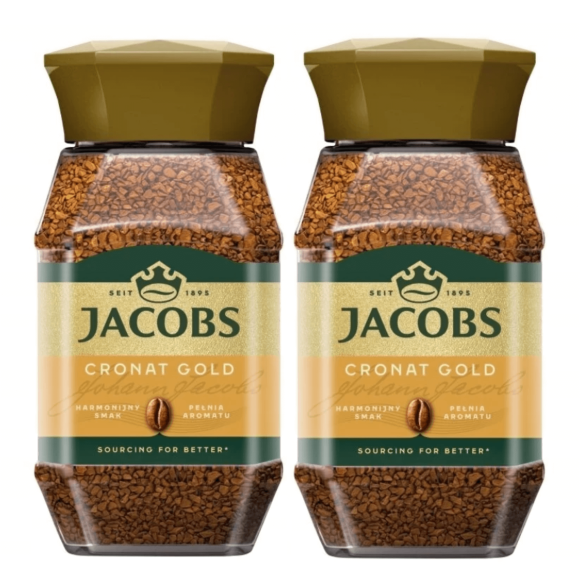 JACOBS CRONAT GOLD 200g kawa rozpuszczalna słoik 200g x2 400g 0,4KG JACOBS CRONAT GOLD 200g kawa rozpuszczalna słoik 200g x2 400g 0,4KG