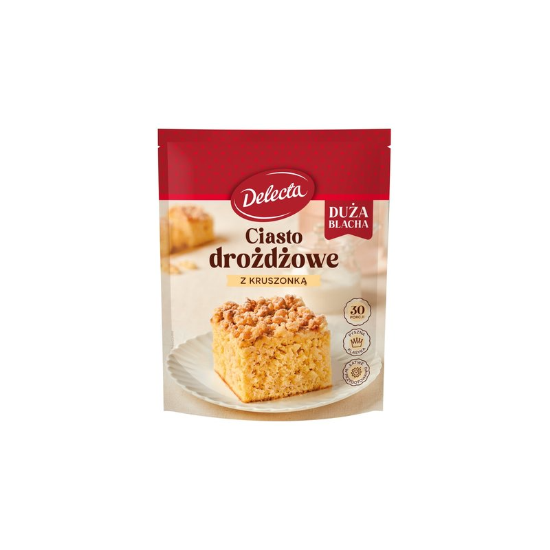 Delecta CIASTO DROŻDŻOWE z kruszonką aż 600G na1KG ciasta