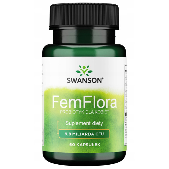 Swanson FEMFLORA 60kaps PROBIOTYK DLA KOBIET PRZEWÓD POKARMOWY & MIKROFLORA Swanson FEMFLORA 60kaps PROBIOTYK DLA KOBIET PRZEWÓD POKARMOWY & MIKROFLORA