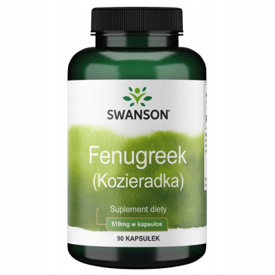 Swanson FENUGREEK KOZIERADKA 610MG 90k pomoc TRAWIENIE CHOLESTEROL CUKRZYCA