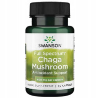 Swanson FS CHAGA MUSHROOM 60kaps wsparcie ANTYOKSYDACJA & PRZECIZAPALNIE