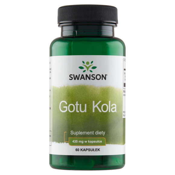 Swanson GOTU KOLA 435mg 60kaps wsparcie PAMIĘĆ FUKCJE POZNAWCZE GOJENIE RAN Swanson GOTU KOLA 435mg 60kaps wsparcie PAMIĘĆ FUKCJE POZNAWCZE GOJENIE RAN