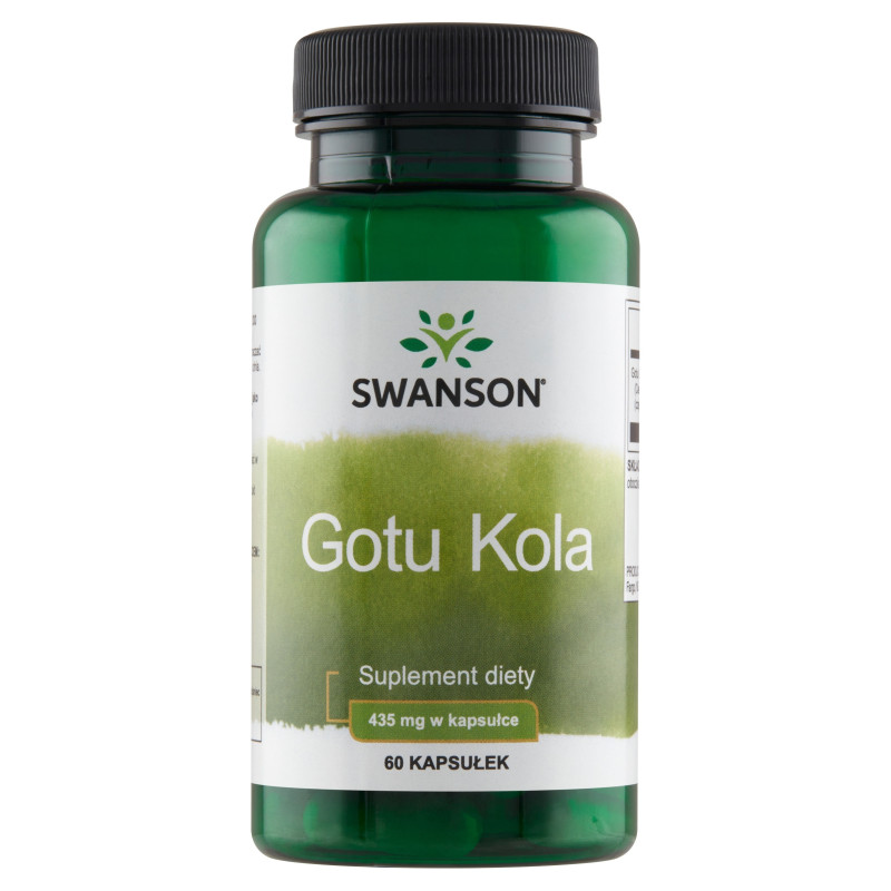 Swanson GOTU KOLA 435mg 60kaps wsparcie PAMIĘĆ FUKCJE POZNAWCZE GOJENIE RAN