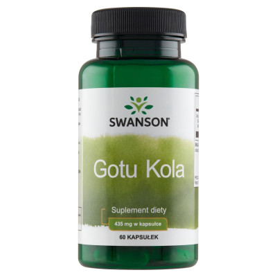 Swanson GOTU KOLA 435mg 60kaps wsparcie PAMIĘĆ FUKCJE POZNAWCZE GOJENIE RAN