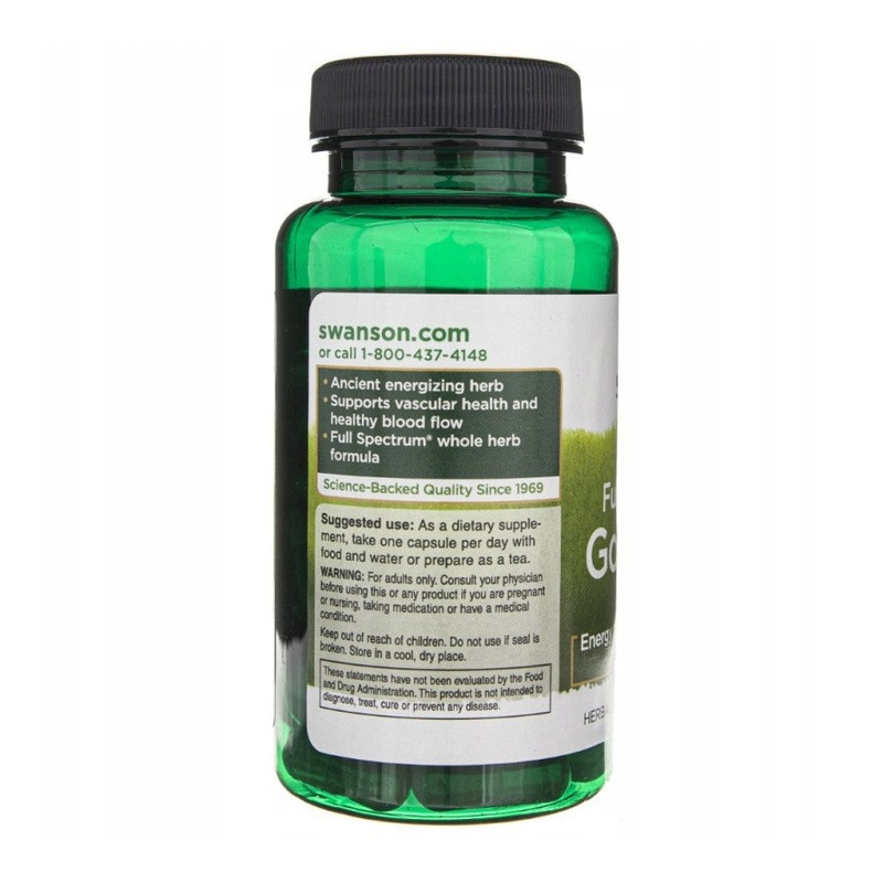 Swanson GOTU KOLA 435mg 60kaps wsparcie PAMIĘĆ FUKCJE POZNAWCZE GOJENIE RAN