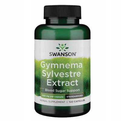 Swanson GYMNEMA SYLVESTRE ekstrakt 300mg 120kaps wsparcie PRAWIDŁOWY CUKIER