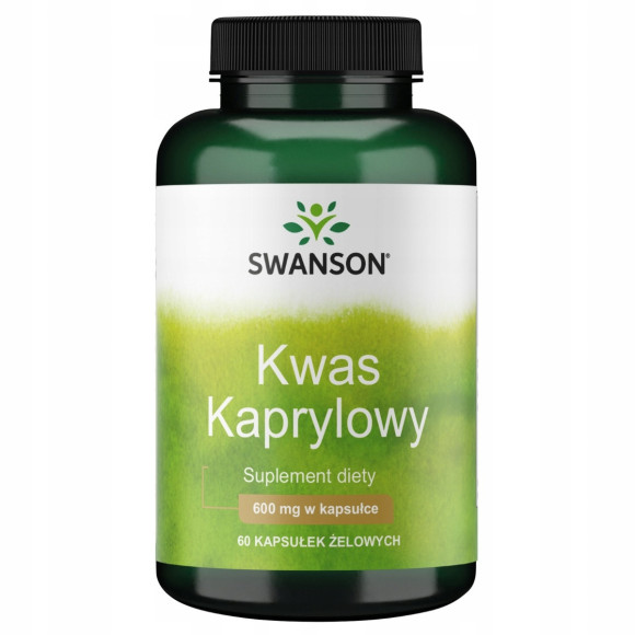 Swanson KWAS KAPRYLOWY 600mg 60kps pomoc PRZECIWBAKTERYJNY PRZECIWGRZYBICZY Swanson KWAS KAPRYLOWY 600mg 60kps pomoc PRZECIWBAKTERYJNY PRZECIWGRZYBICZY