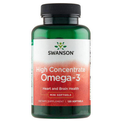 Swanson KWASY OMEGA-3 720mg 120kaps 680mg - EPA/DHA wsparcie:SERCE MÓZG