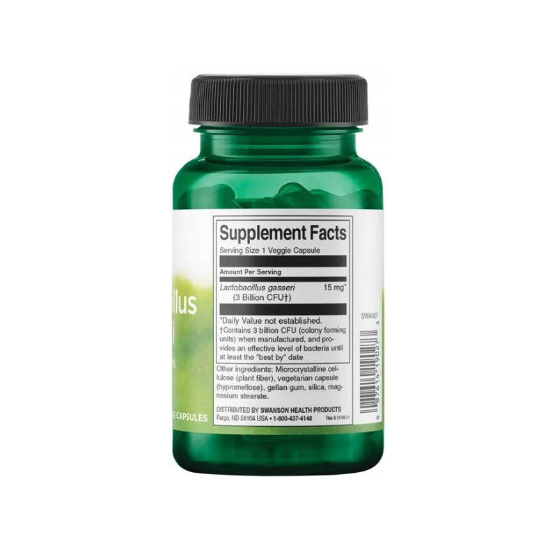 Swanson LACTOBACILLUS GASSERI 60kaps wsparcie: UKŁAD TRAWIENNY & ODPORNOŚĆ