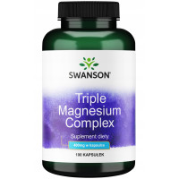 Swanson TRIPLE MAGNESIUM COMPLEX 400mg MAGNEZ KOMPLEKS MAGNEZU 100kaps 3mce